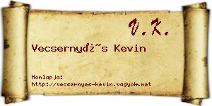 Vecsernyés Kevin névjegykártya