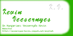 kevin vecsernyes business card